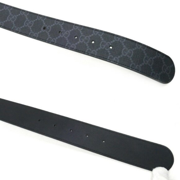 GUCCI Gucci Interlocking G Buckle GG Belt Black 411924 KGDHX 8449 Men's - Picture 3 of 5